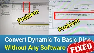 How to Convert Dynamic disk to basic disk without Software