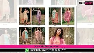 Stuff Export presents Belliza Designer Studio Chunri Styles Printed Cotton Dress Material Catalog