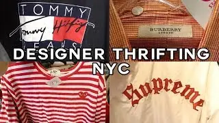 DESIGNER THRIFTING IN NYC | (Supreme, CDG, Gucci)