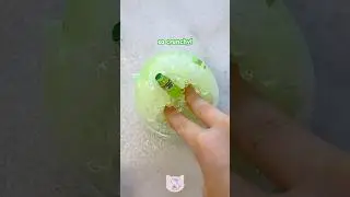 Crunchy aloe vera slushee 🍃 Satisfying Slime ASMR