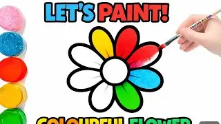 How Draw And Color Cute Flower Simple And Easy for Kids