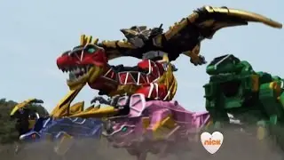 Dino Super Charge - Nightmare in Amber Beach - Summon the Zords | Power Rangers Official