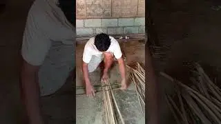 Beautiful bamboo mat crafting #mat #bamboo #craft #art #villagelife #bambooart #craftideas