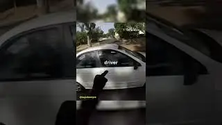 Bad Driver Hits Biker For Middle Finger