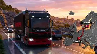 Copenhagen to Z&uuml;rich: Long Delivery in Euro Truck Simulator 2