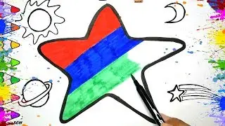 Stern 🌟 Zeichnen und Malen f&uuml;r Kinder | Draw a Star for kids | Farben Lernen auf Deutsch