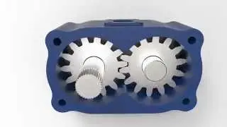 Animacja pompy zębatej (Gear pump animation)