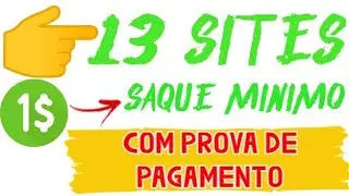13 Sites Que Tem M&iacute;nimo de Saque de $1 D&oacute;lar Para Ganhar Dinheiro no Paypal - Com Prova de Pagamento