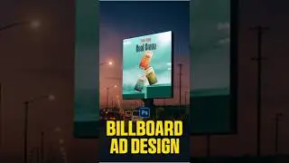 Billboard Ad Design in Photoshop | Drink Advertisement Tutorial #shorts #photoshoptutorial