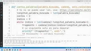 Contar palabras en Python sin count ni split