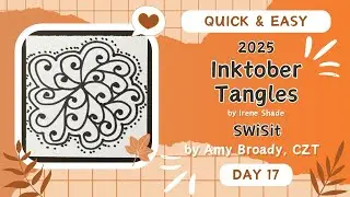 Inktober Tangles 2025 Day 17 SWiSit #tangleart  #inktobertangles2025 #inktober #tutorial #simple 