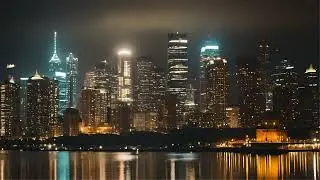 Urban Nightscape: City Lights & Chill Beats in 4K