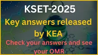 KSET 2025 I Key Answers I Provisional Key answers by KEA I Objection link I Check OMR copy