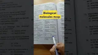 Mcqs biological molecules #mdcat #neet #mdcat2024 #exam