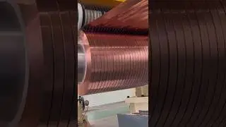 Copper strips slitting machine #slittingline #slittingmachine #copper