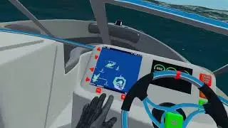 Powerboat VR - Ship / Sail Simulator in VR  | Small Mission , Sea Life ,high Sea level