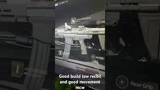 Good build for mcw with low recoil and good movement