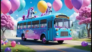The Unicorns on the Bus | Magical Unicorn Song for Kids | Sing-Along Adventure Rhyme