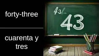 forty-three &mdash; in Spanish? | EN &rarr; ES 📘 Flashcard