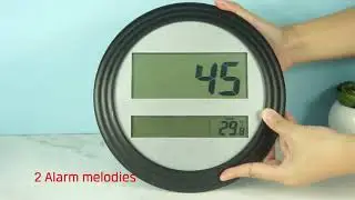 8.6INCH JUMBO DIGITAL ROUND  WALL CLOCK WITH INDOOR TEMPERATURE ET765
