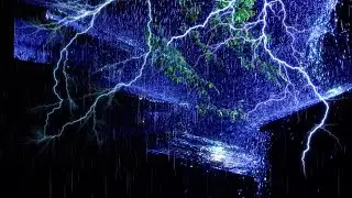 Epic Lightning Storm in the Rain ⚡ | Futuristic Abstract Visuals | 4K Atmosphere