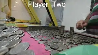 NickelKid VS PlayerTwo. Who is Gonna Win?  Coin Pusher. Summer Time Fun