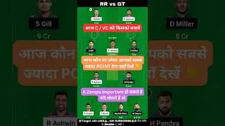 RR vs GT Dream11, RR vs GT Dream11 Team, RR vs GT Dream11 Prediction, RR vs GT Playing11, IPL 2023