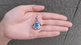 Gothic Blue Evil Eye Pendant