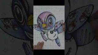 Coloring a Creepy Piplup Pokemon Corruption
