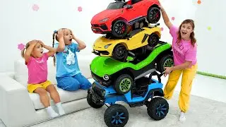 Alice học cách chia sẻ đồ chơi - Những chiếc xe biến hình dành cho trẻ em
