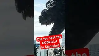 🇯🇵 Godzilla in Shinjuku, Tokyo! Did you spot the Kaiju? #godzillatokyosos #godzilla #tokyo #japan