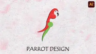 Parrot design in Adobe Illustrator | Vector design | Flat design | 2022