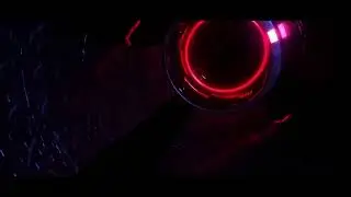 Neon circle tunnel shuttle
