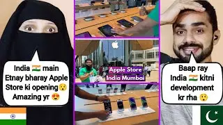 India's First Apple Store Mumbai 🇮🇳 | Apple Store BKC Tour & Experience | Pakistani Couple Reaction