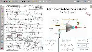 Lecture 5: Non-Inverting Op-Amp (Ideal Model) & Gain proof | كورس Operational Amplifier
