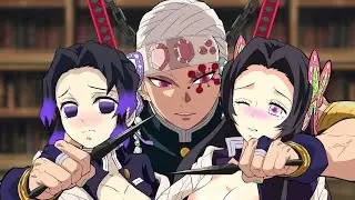 【鬼滅の刃】胡蝶しのぶとカナエ姉妹を遊郭で質問攻めした宇髄天元【きめつのやいば・demon slayer・귀멸의칼날・あかざ・アニメ・遊郭編・MAD・アフレコ・妓夫太郎・堕姫・だき・宇随天元　4話】