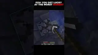 POV YOU GOT LUCKY AT THE WORST MOMENT 😔 #minecraft #minecraftshorts #shorts