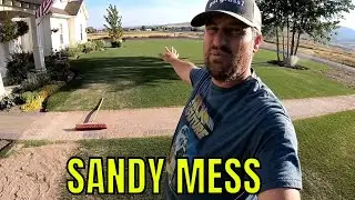 CLEANING A SANDY MESS