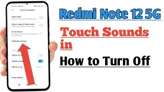 How to Turn Off Tap Sound in Redmi Note 12 5G Phone |  Display tap sound off kaise kare  |