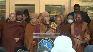Buddhist Monk  Walk For Peace 2300 miles reached Richmond, then next state will be Washington DC 