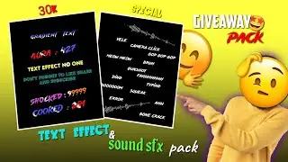 30k Special Text Effect 🤓 and Sound SFX Pack 🤯 || Alight motion Trending Text Effect Pack 💥✨
