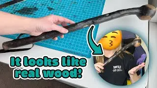 I MADE A STICK: Making + painting a cosplay prop to look like wood