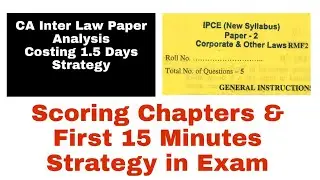 Law Paper Analysis & Costing Strategy 🔥🔥
