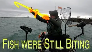 Bad Weather, Good Fishing | Lake Michigan Port Washington Hobie Kayak Tout Fishing