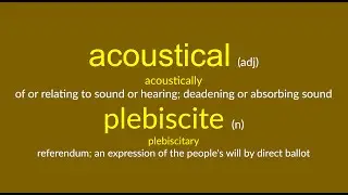 acoustical & plebiscite