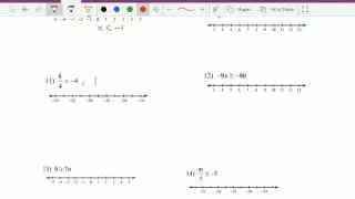 Linear inequality equation ( in one step solving ), Source : Kuta software.