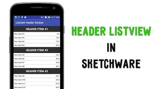 How to create Header Listview in Sketchware