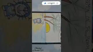 Doraemon easy drawing 😎 ⛱️ #drawing #art #shorts #cartoon #doraemon #viral  #youtubeshorts