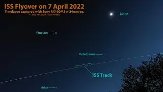 International Space Station (ISS) Flyover 7 April 2022