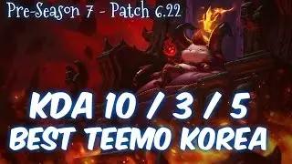 Best TEEMO Korea vs GNAR Top - Patch 6.22 KR Flex Rank